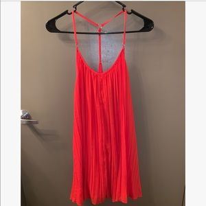 Coral/red flowy dress